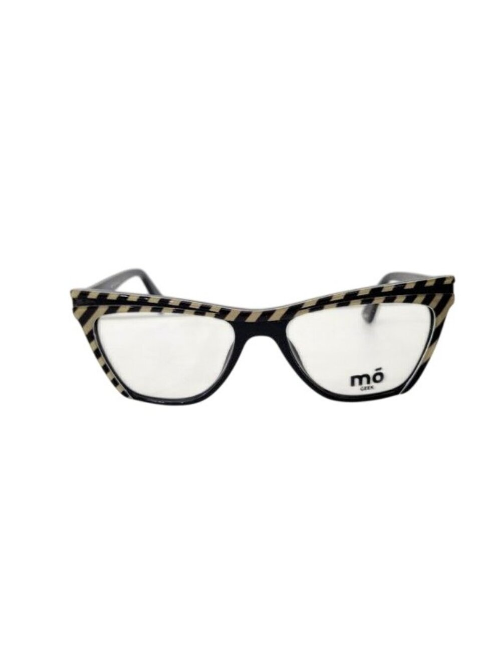 Mo Eyewear Eyeglass Frames MO Geek 33A Black Stripe New - Picture 5 of 6